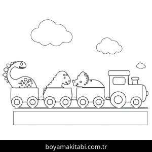 Tren boyama sayfası – yaratıcılığı geliştirir, keyifli zaman