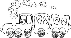 Tren boyama sayfası,  coloring page, Serin Tren, 