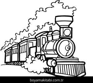 Tren boyama sayfası – ücretsiz yazdır, boyama etkinliği