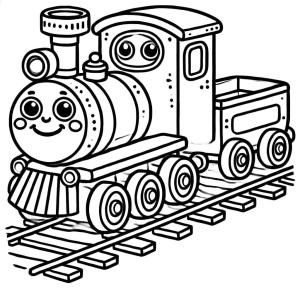 Tren boyama sayfası,  coloring page, Tren Çizimi 3, 