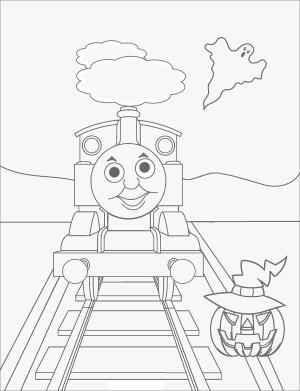 Tren boyama sayfası,  coloring page, Kabak ile Tren, 