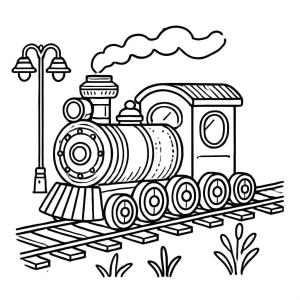 Tren boyama sayfası,  coloring page, Tren Çizimi 7, 