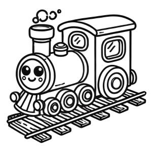 Tren boyama sayfası,  coloring page, Tren Çizimi 1, 