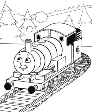 Tren boyama sayfası,  coloring page, Lokomotif Numarası 6, 