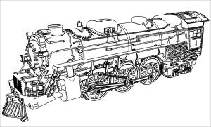 Tren boyama sayfası,  coloring page, Karmaşık Lokomotif, 