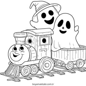 Tren boyama sayfası – el becerilerini geliştirir, boyama çalışması