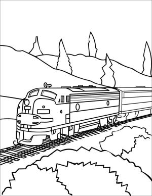 Tren boyama sayfası,  coloring page, Modern Tren, 