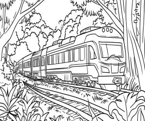 Tren boyama sayfası,  coloring page, Tren ücretsiz çiz, 