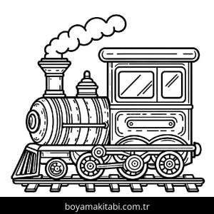 Tren boyama sayfası – evde etkinlik, ücretsiz yazdır