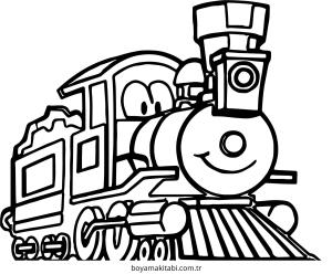 Tren boyama sayfası – yaratıcılık, eğlenceli etkinlik