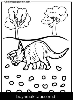 Triceratops Dinazor boyama sayfası,  coloring page, , Triceratops Picture