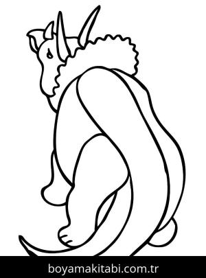 Triceratops Dinazor boyama sayfası,  coloring page, , Triceratops Herbivorous Ceratopsid Dinosaur