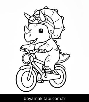 Triceratops boyama sayfası – boyama çalışması, yaratıcılığı geliştirir