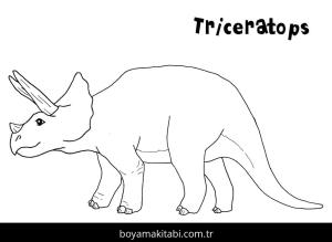 Triceratops boyama sayfası – sanatsal çalışma, çocuklar için