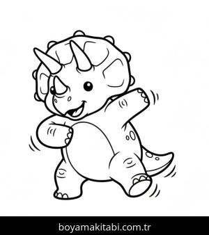 Triceratops boyama sayfası – evde etkinlik, ücretsiz yazdır