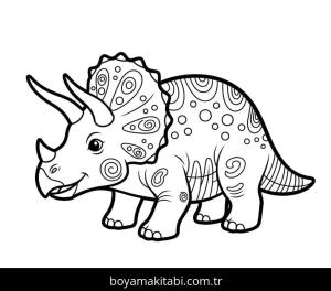Triceratops boyama sayfası – ücretsiz yazdır, boyama etkinliği
