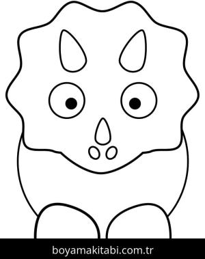 Triceratops boyama sayfası – sanatsal çalışma, çocuklar için