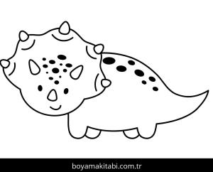 Triceratops boyama sayfası – eğitici aktivite, yaratıcılık