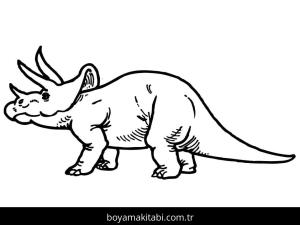 Triceratops boyama sayfası – okul öncesi, evde etkinlik