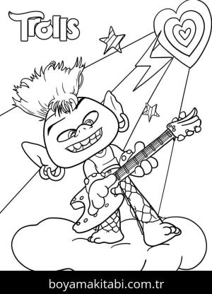 Troller boyama sayfası – boyama etkinliği, çocuk aktivitesi