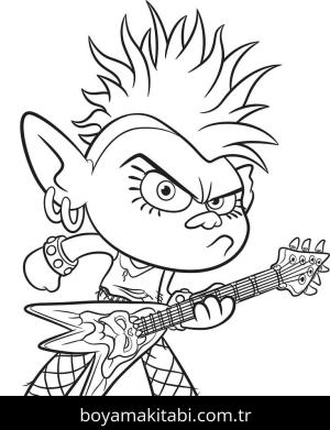 Troller boyama sayfası – çocuklar için, çizgi film temalı