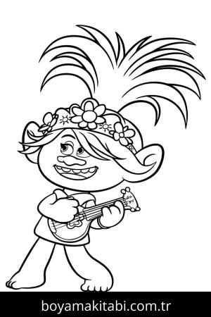 Troller boyama sayfası – basit çizim, kolay boyama