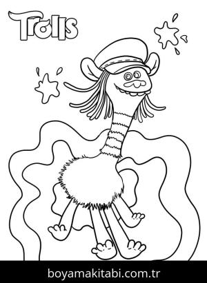 Troller boyama sayfası – kolay boyama, eğitici aktivite