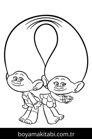 Troller boyama sayfası – boyama etkinliği, çocuk aktivitesi