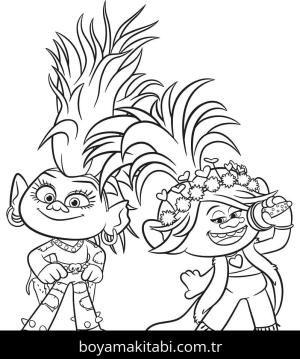 Troller boyama sayfası – kolay boyama, eğitici aktivite