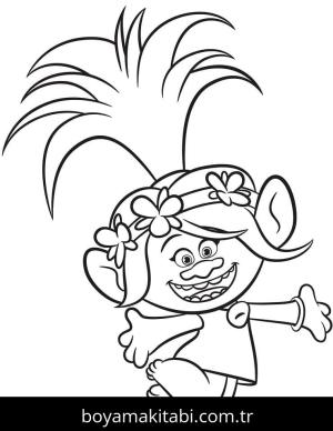 Troller boyama sayfası – sanatsal çalışma, çocuklar için