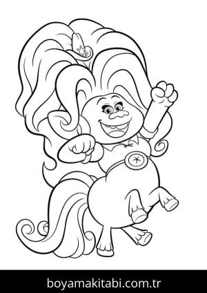 Troller boyama sayfası – çocuk aktivitesi, PDF indir