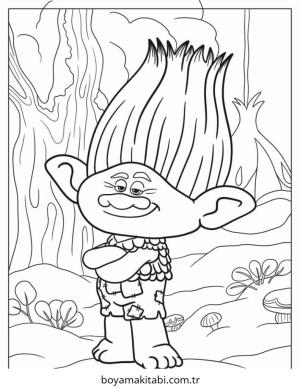 Trolls boyama sayfası – evde etkinlik, ücretsiz yazdır