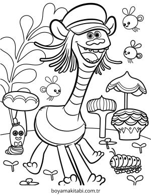 Trolls boyama sayfası – yaratıcılık, eğlenceli etkinlik