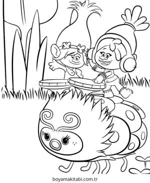 Trolls boyama sayfası – eğitici aktivite, yaratıcılık