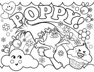 Trolls boyama sayfası,  coloring page, Troller Haşhaş, 