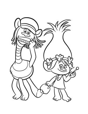 Trolls boyama sayfası,  coloring page, Cooper ve Haşhaş, 