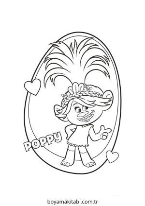 Trolls boyama sayfası – keyifli zaman, renkli çizimler