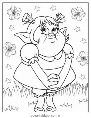 Trolls boyama sayfası – ücretsiz yazdır, boyama etkinliği