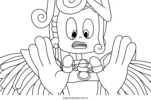 Trolls boyama sayfası – sanatsal çalışma, çocuklar için