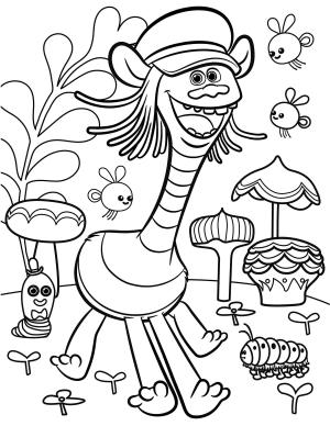 Trolls boyama sayfası,  coloring page, Mutlu Bakır, 