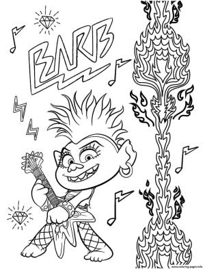 Trolls boyama sayfası,  coloring page, Kraliçe Barb’ın Trolleri, 