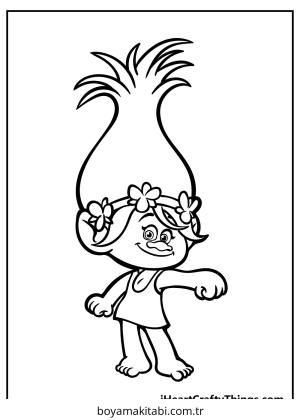 Trolls boyama sayfası – ücretsiz yazdır, boyama etkinliği