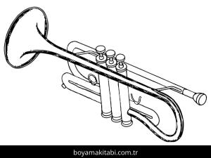 Trompet boyama sayfası – yaratıcılığı geliştirir, keyifli zaman