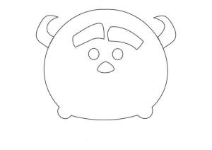 Tsum Tsum boyama sayfası,  coloring page, Sulley Tsum Tsum ücretsiz, 