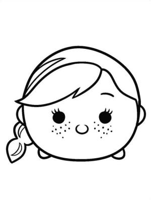 Tsum Tsum boyama sayfası,  coloring page, Anna Tsum Tsum ücretsiz, 