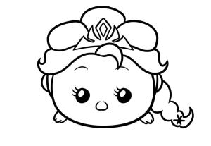 Tsum Tsum boyama sayfası,  coloring page, Cinderella Tsum Tsum ücretsiz, 