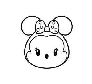 Tsum Tsum boyama sayfası,  coloring page, Minnie Tsum Tsum ücretsiz, 