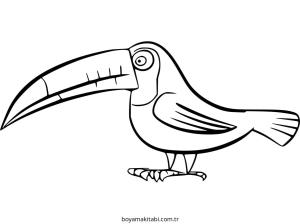Tukan boyama sayfası – ücretsiz yazdır, boyama etkinliği