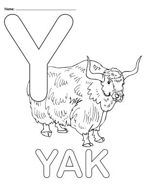 Türk Alfabesi Harfleri boyama sayfası,  coloring page, Y harfi yak içindir, 