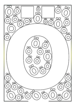 Türk Alfabesi Harfleri boyama sayfası,  coloring page, Birçok Ö harfi, 